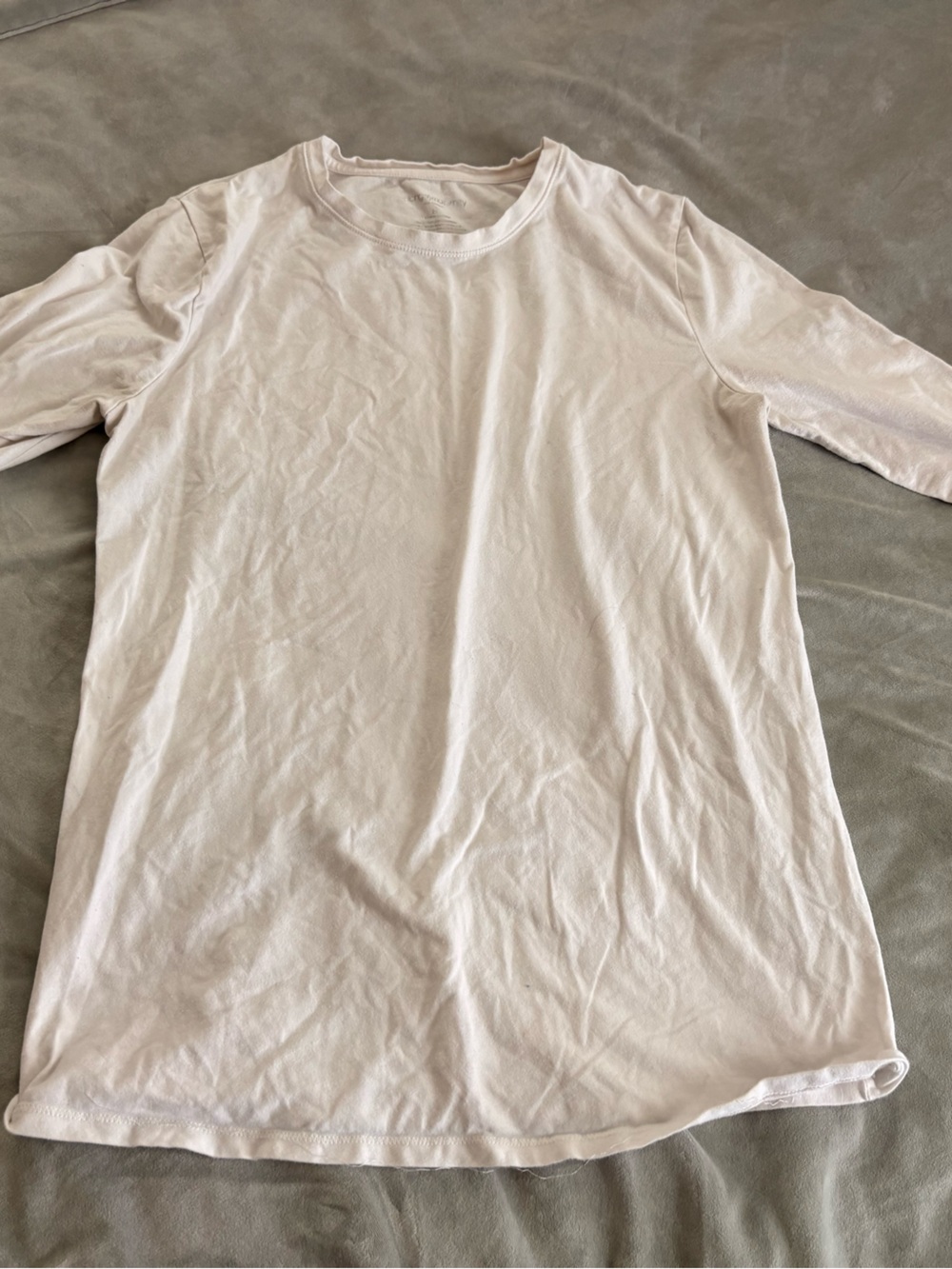 Liz Lange Maternity Long Sleeve Crewneck Tee in Light White